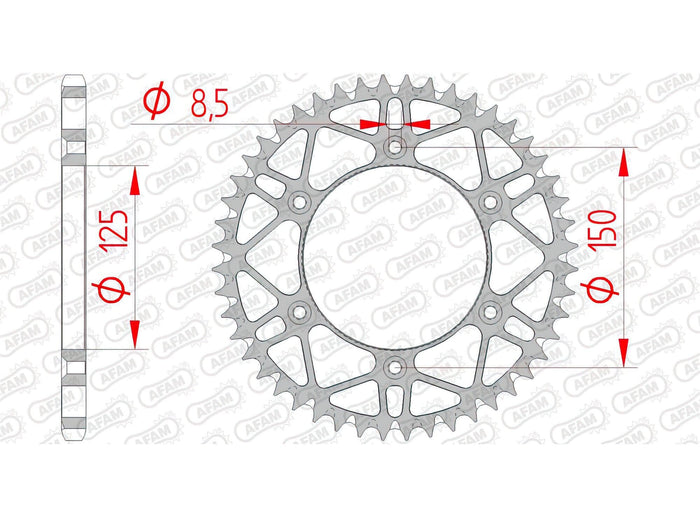 1074718005 Corona Afam acciaio autopulente Z52 KTM / Husqvarna, COD: '1074718005