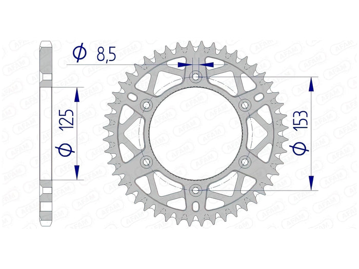 1074389008 Corona Afam alluminio autopulente Z49 Honda CR / CRF / XR, COD: '1074389008