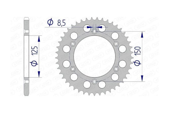 1074736010 Corona Afam alluminio autopulente Z43 KTM, COD: '1074736010