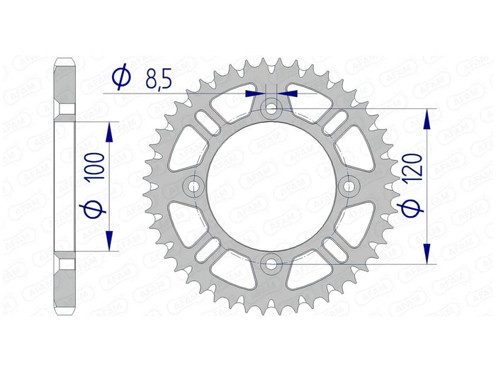 1074532007 Corona Afam 428 alluminio autopulente Z53 RM / YZ 85, COD: '1074532007