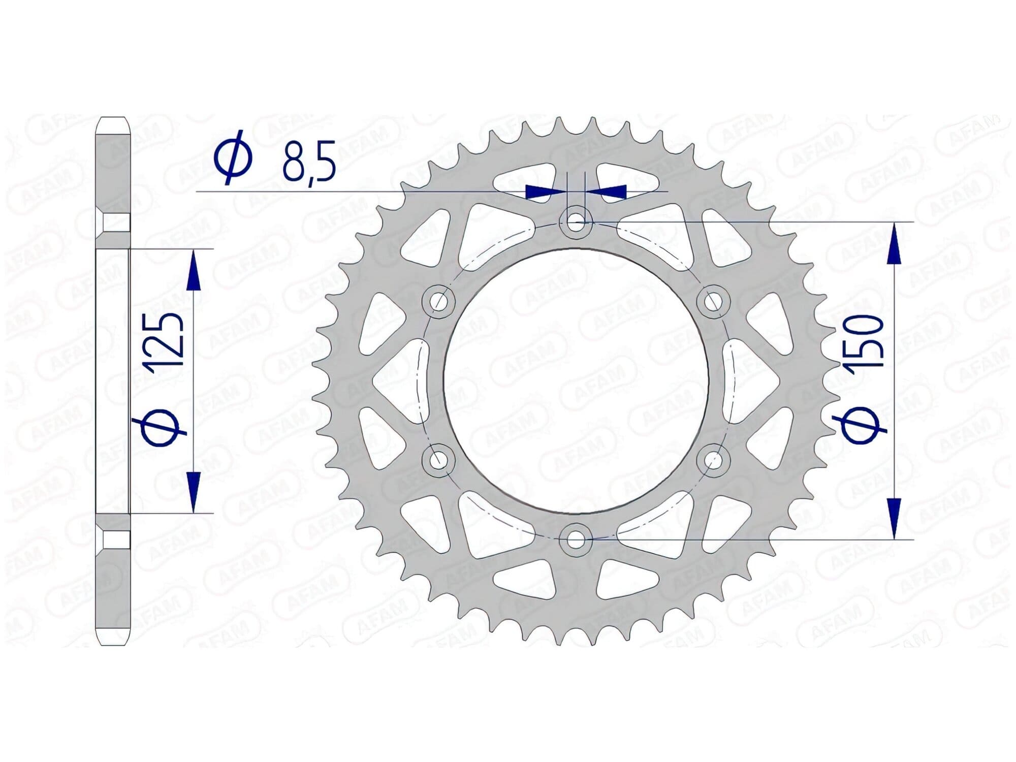 1074736003 Corona Afam alluminio Z49 KTM / Husqvarna