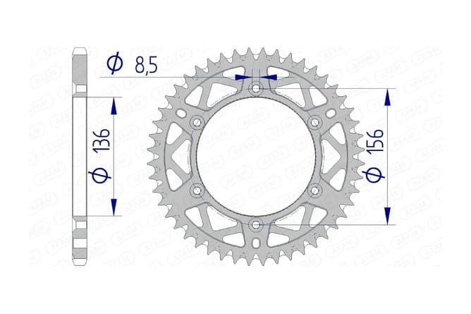 1074538004 Corona Afam alluminio autopulente Z51 GasGas / Husqvarna, COD: '1074538004