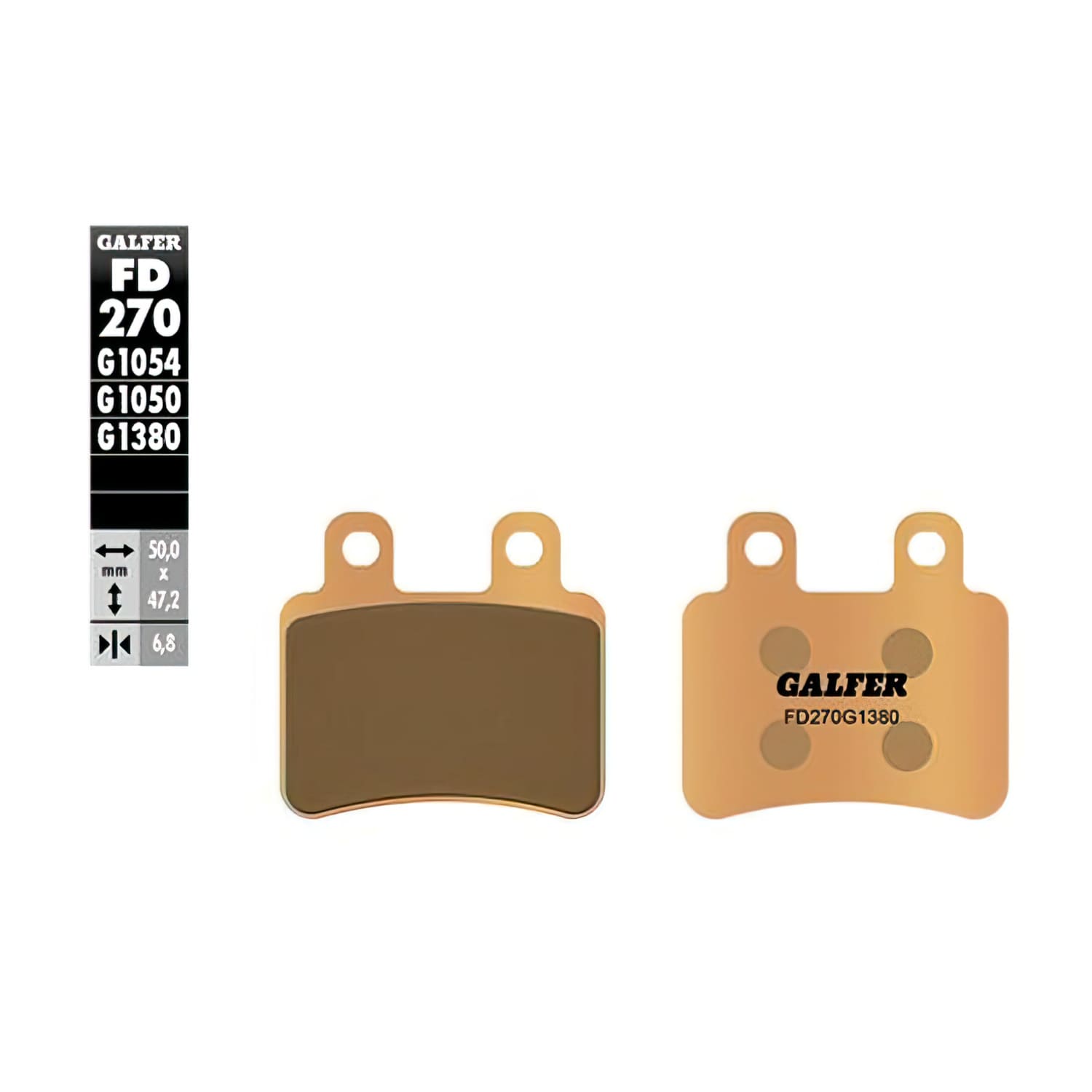 GLFD270G1380 Pastiglie freno Galfer sinterizzate Yamaha DT