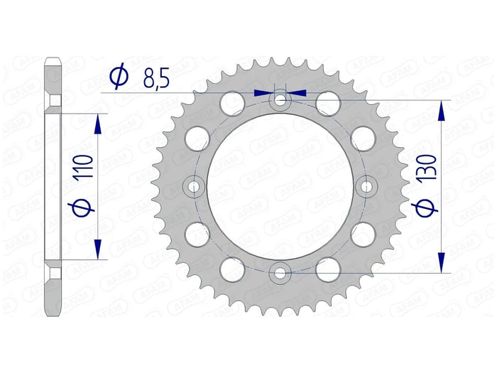 1074384006 Corona Afam 420 alluminio Z55 CR 80 / 85, COD: '1074384006