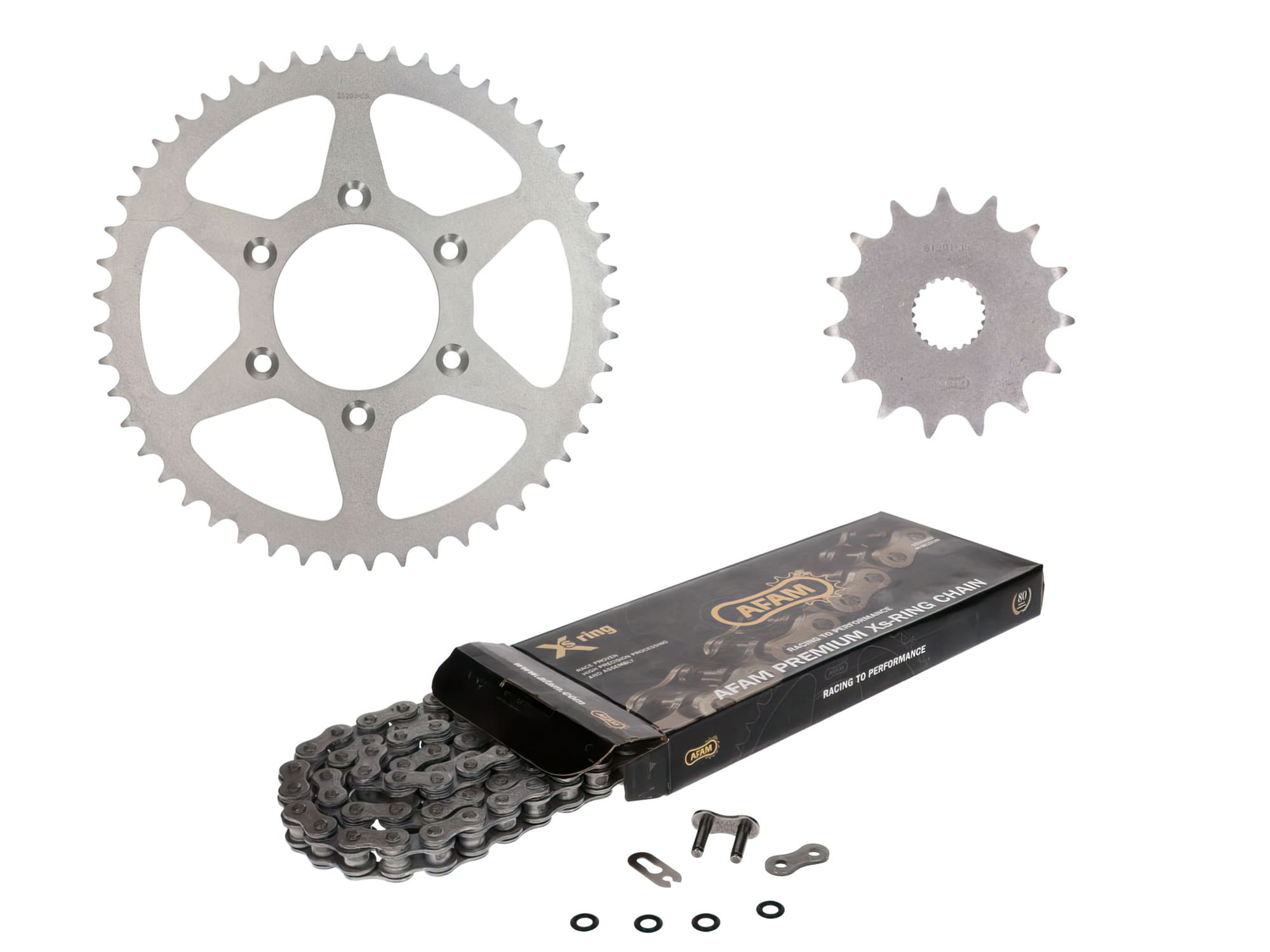 AFAMKS-A-185 Kit Catena AFAM XS-Ring 15x49 Aprilia RX125 2008 - 2010, COD: AFAMKS-A-185