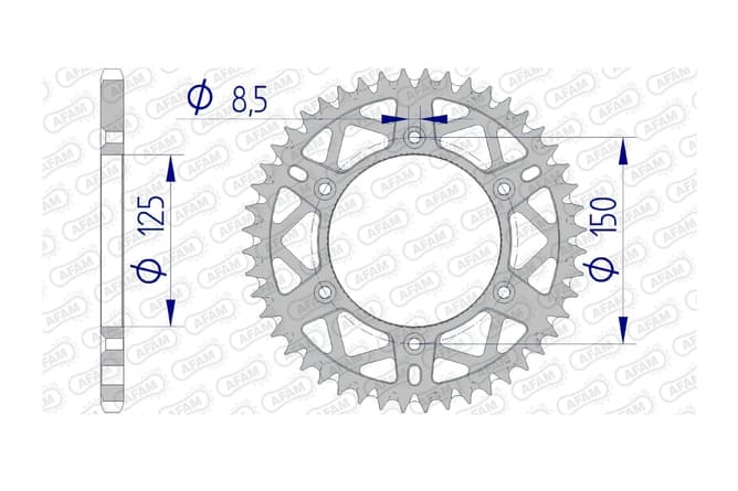 1074735005 Corona Afam alluminio autopulente Z49 KTM / Husqvarna, COD: '1074735005