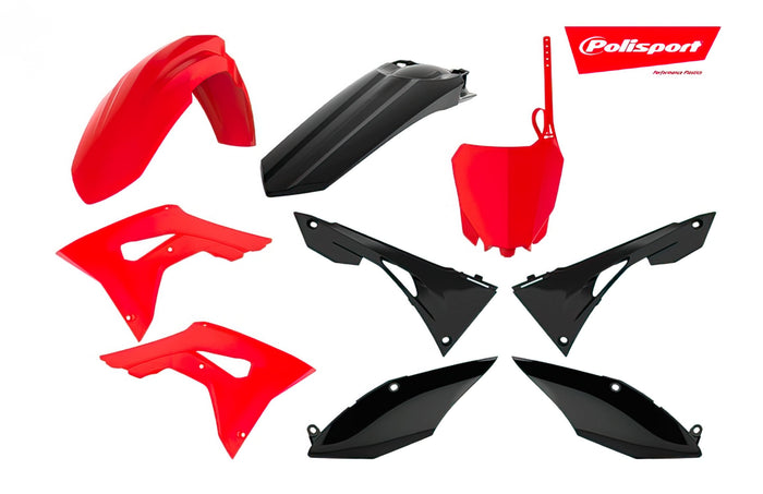 POL-90833 Kit Carena Polisport rosso / nero Honda CRF250 / 450R, COD: POL-90833
