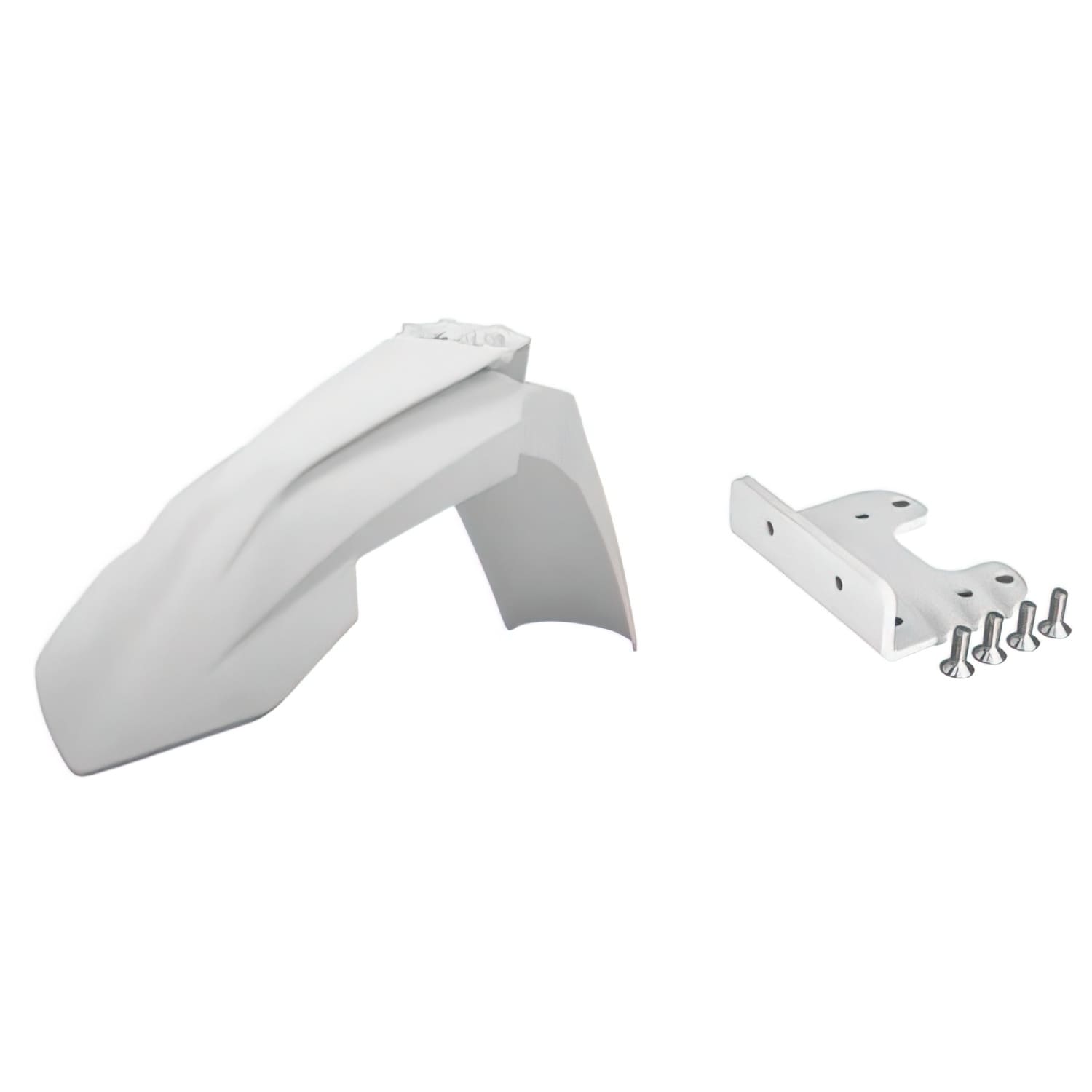 POL-8605300001 Front fender Polisport Restyled white with adapter KTM SX / EXC