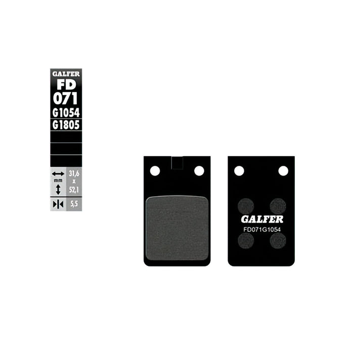 GLFD071G1054 Pastiglie freno Galfer semi-metallico Malaguti F12 Phantom, COD: GLFD071G1054