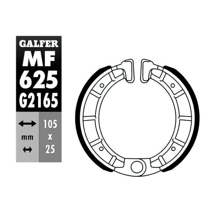 CGN507389 Ganasce freno anteriore / posteriore Galfer 18 Derbi Vamos / Variante / Fenix 50, COD: CGN507389