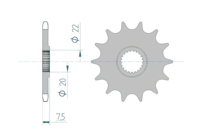 1074611001 Pignone Afam autopulente Z13 Honda CR 125 / CRF 250, COD: '1074611001
