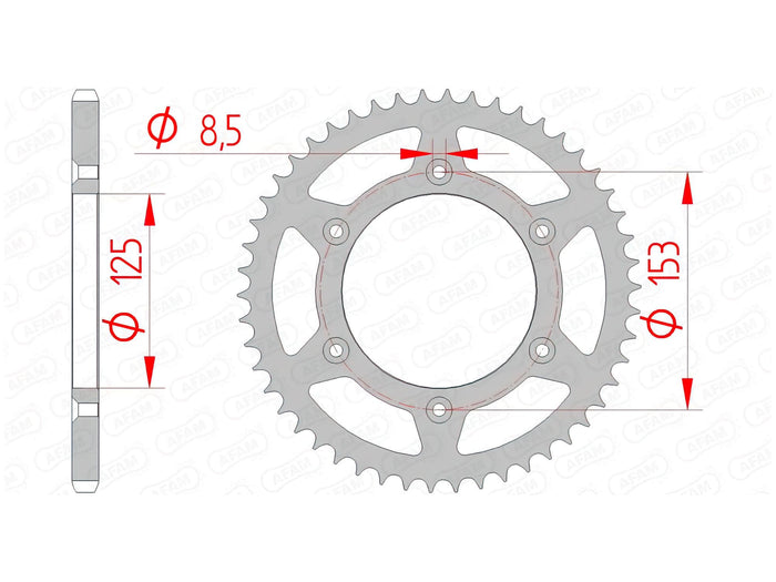 1074329005 Corona Afam acciaio Z49 Honda CR / CRF / XR, COD: '1074329005