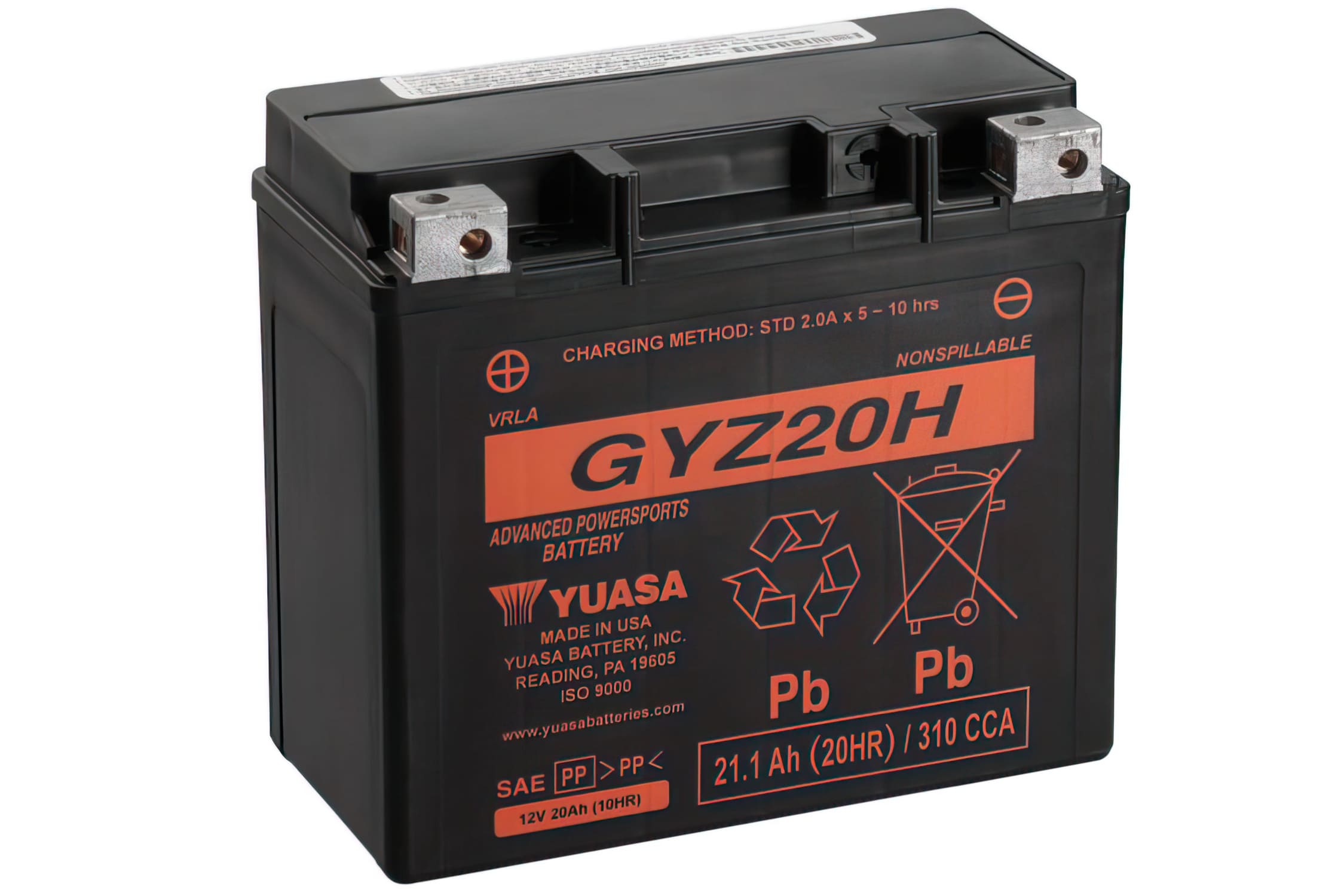 YUA36272 Batteria Yuasa GYZ20H WET MF Gel senza manutenzione - pronto per l'installazione