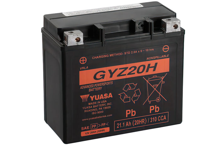 YUA36272 Batteria Yuasa GYZ20H WET MF Gel senza manutenzione - pronto per l'installazione