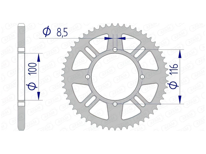 1074596004 Corona Afam 420 alluminio autopulente Z52 KX 80 / 85, COD: '1074596004