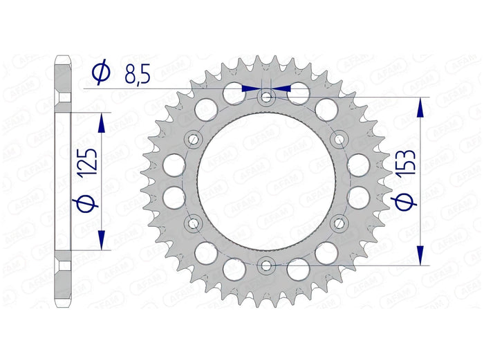 1074389004 Corona Afam alluminio autopulente Z45 Honda CR / CRF / XR, COD: '1074389004