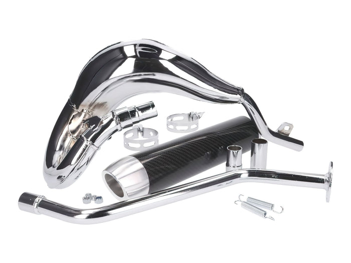 TK-H10543-Q Marmitta Turbo Kit Bufanda RQ Chrom Generic Trigger / Keeway / KSR-Moto / Ride