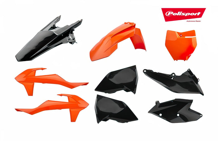 POL-90835 Kit Carena Polisport arancione / nero KTM EXC / EXC-F