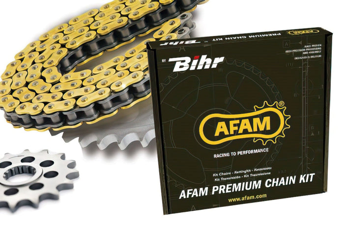 48012999 Kit catena Afam 415 Type F (corona ultra-light autopulente) KTM SX 50, COD: '48012999