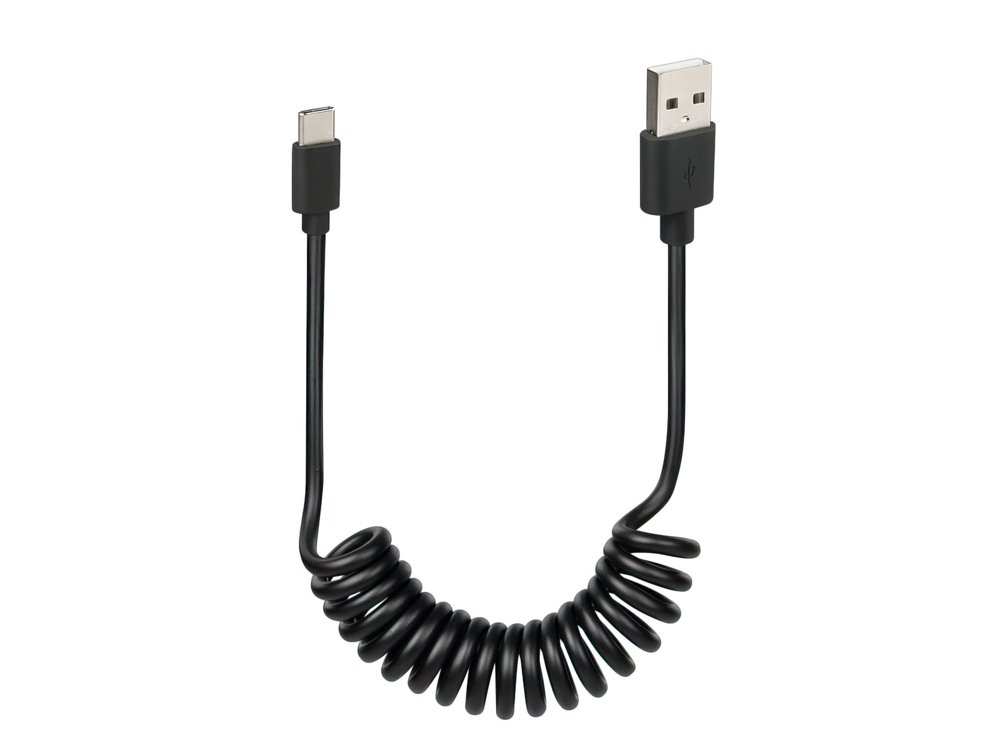 OLAMP-38702 Cavo USB a spirale tipo -C- 100cm nero