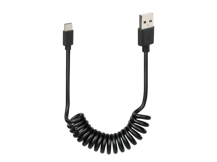 OLAMP-38702 Cavo USB a spirale tipo -C- 100cm nero
