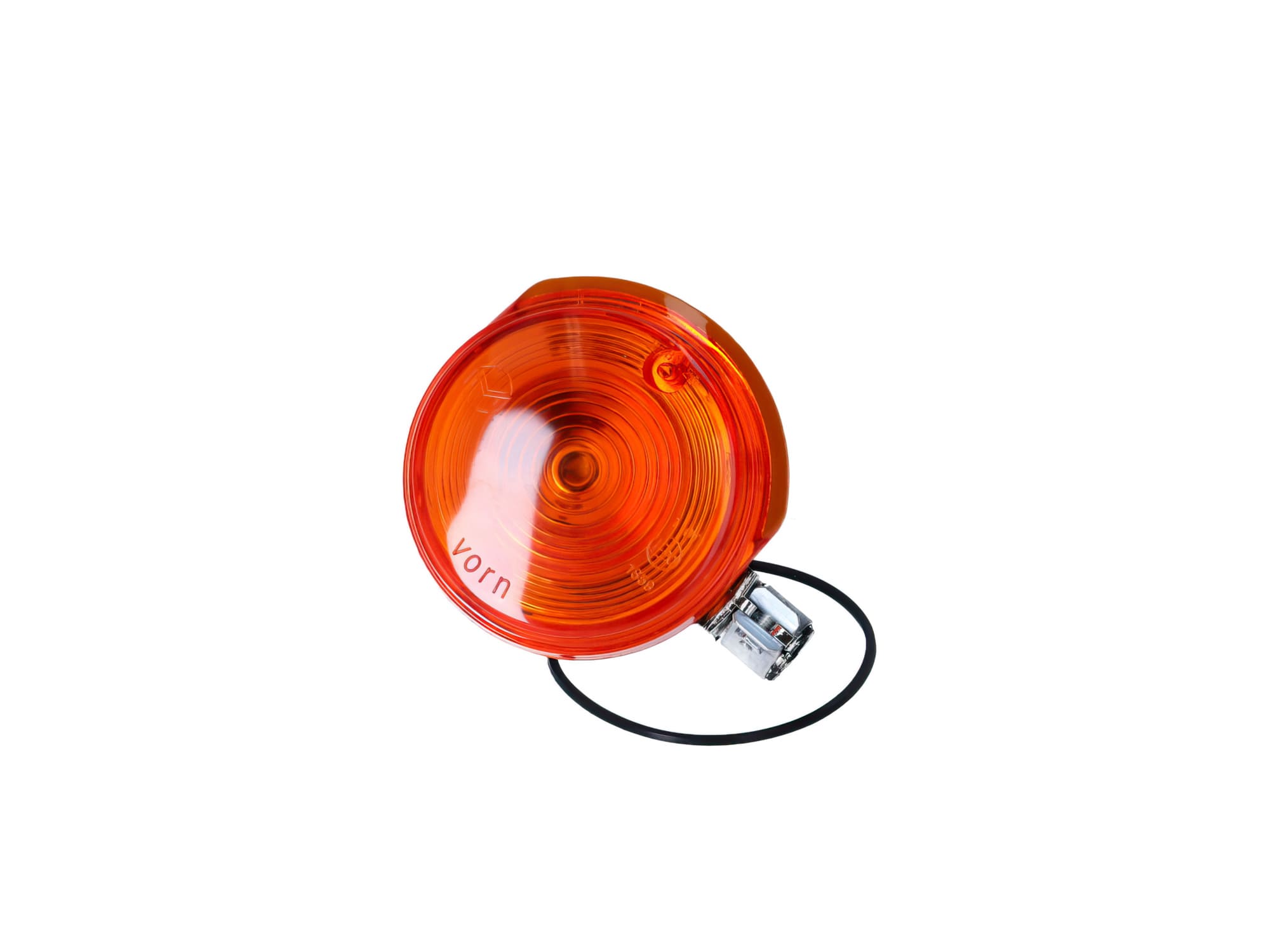 MOF-40721 Freccia anteriore 80mm arancione con calotta cromata Simson S50 / S51 / S70 / SR50 / SR80 omologato CE, COD: MOF-40721