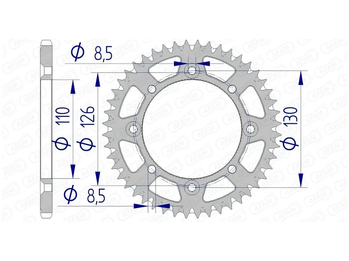 1074598002 Corona Afam 420 alluminio Z47 KX 65, COD: '1074598002