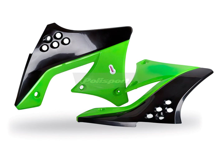 POL-PS515BG06 Carene laterale anteriore Polisport KXF 250 09-12 nero / verde, COD: POL-PS515BG06