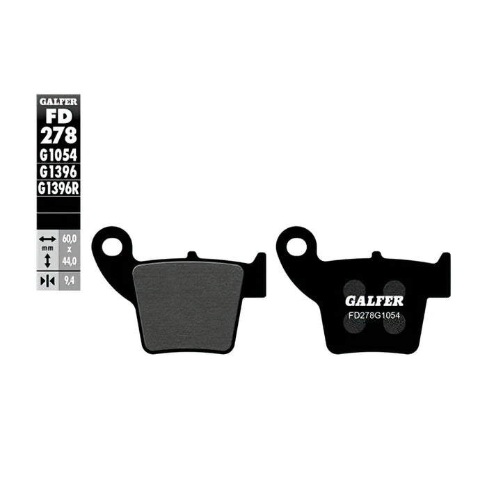 GLFD278G1054 Pastiglie freno Galfer semi-metallico posteriore Honda CR / CRF, COD: GLFD278G1054