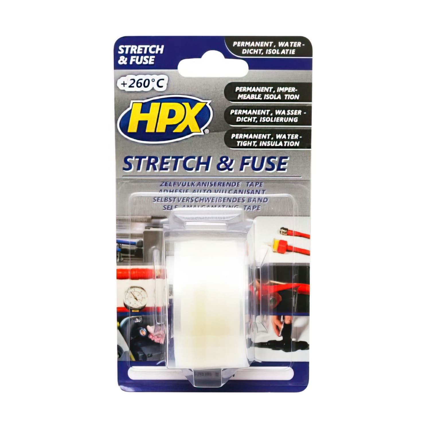 HPX-154829 Nastro isolante HPX SI2503 Stretch and Fuse impermeabile 25mm x 3m trasparente