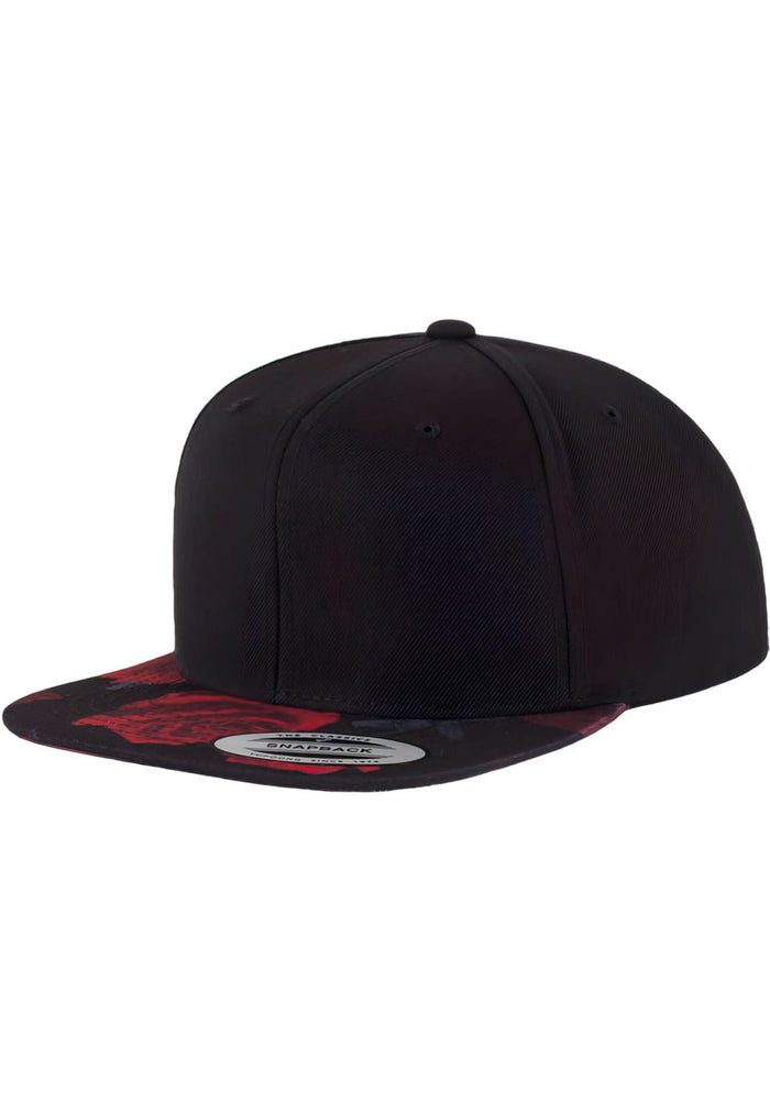 FF-6089R-00044-0050 Cappellino snapback rosas Flexfit nero/rosso