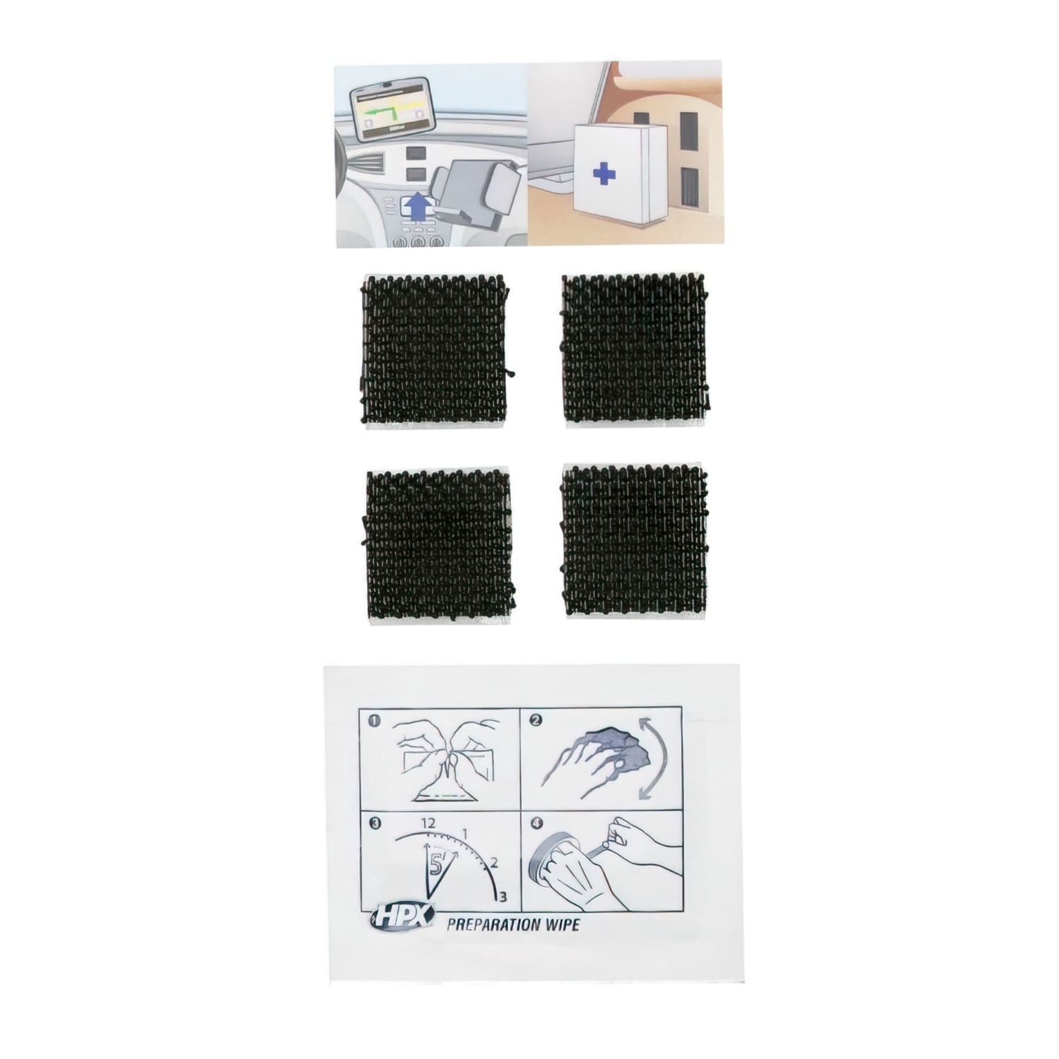 HPX-154830 HPX Duo Grip Velcro Adhesive Pieces 25m x 25mm