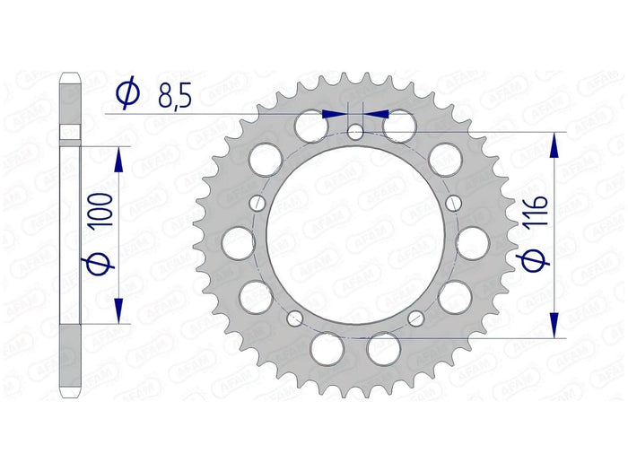 1074594001 Corona Afam alluminio Z44 KX 60, COD: '1074594001
