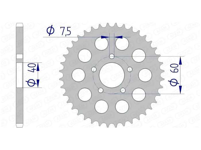 1074730001 Corona Afam 415 alluminio autopulente Z40 KTM 50, COD: '1074730001
