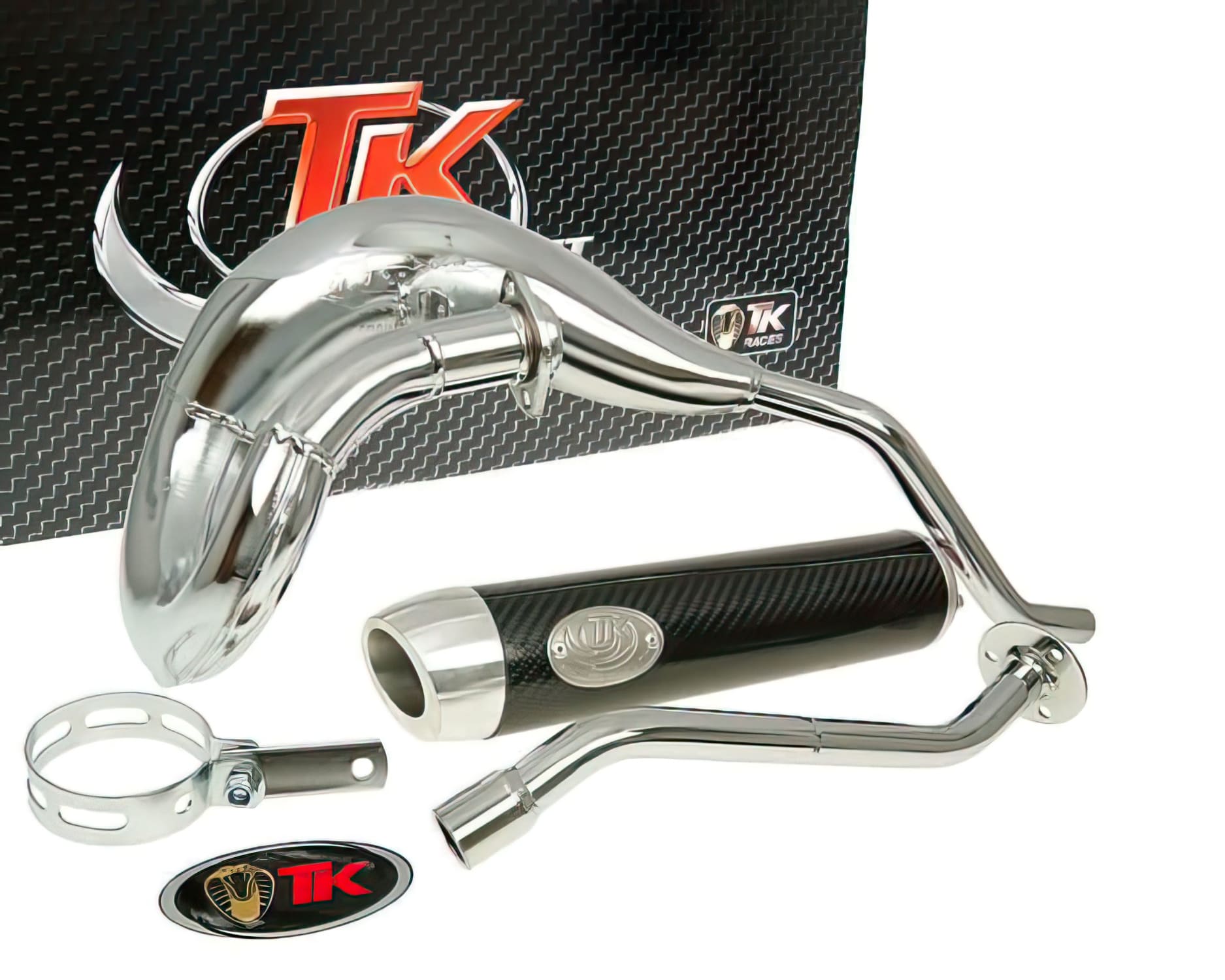 TK-H10537-Q Turbo Exhaust Kit Bufanda RQ Chrom Derbi DRD Pro