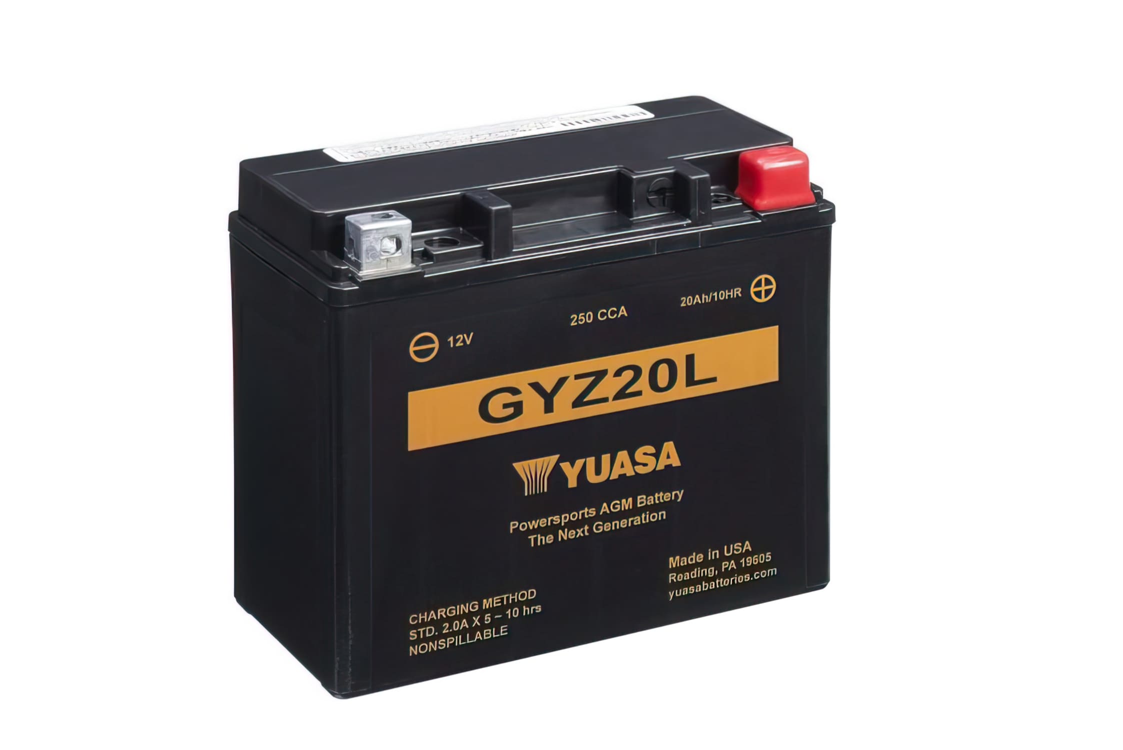 YUA36271 Batteria Yuasa GYZ20L WET MF Gel senza manutenzione - pronto per l'installazione