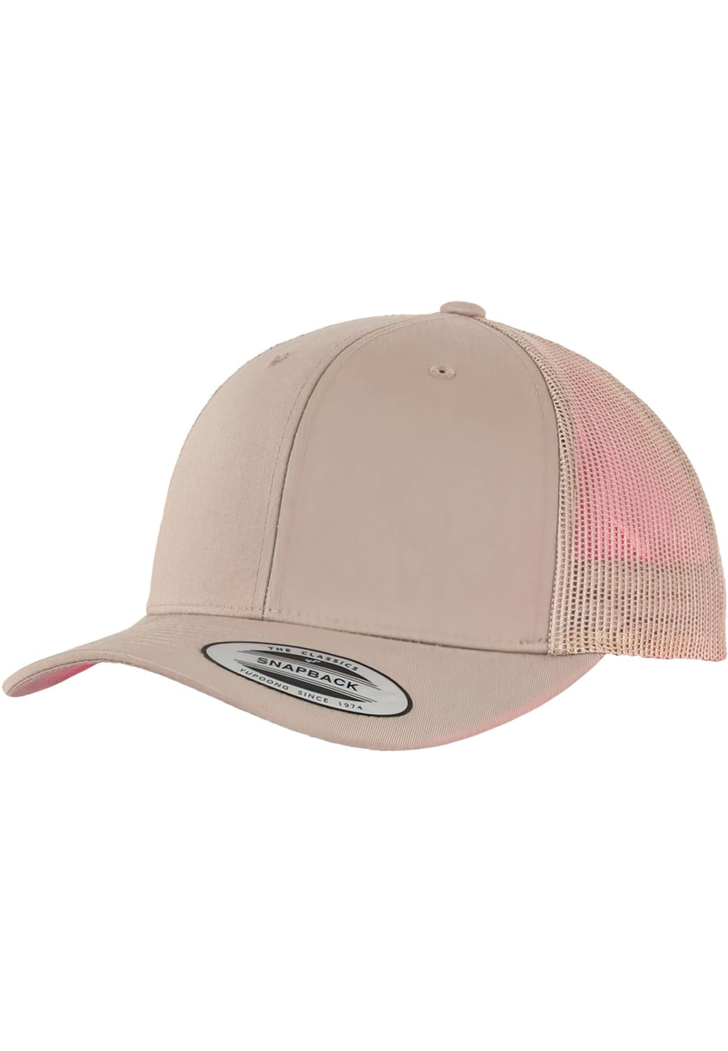 FF-6606-00472-0050 Retro Flexfit khaki trucker cap