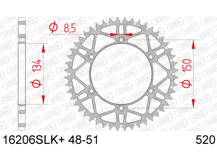 1074558001 Corona Afam acciaio autopulente Z48 Kawasaki KX / KXF, COD: '1074558001