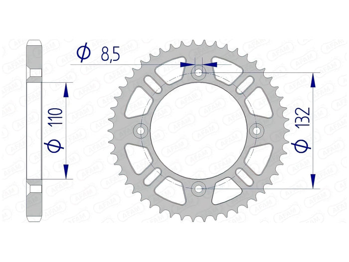 1074727002 Corona Afam 428 alluminio Z49 SX / TC 85, COD: '1074727002