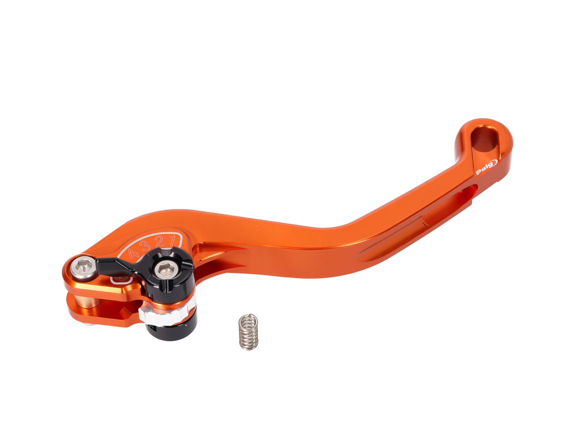 PUI180-TN Puig 2.0 Adjustable Short Front Brake Lever Orange / Black