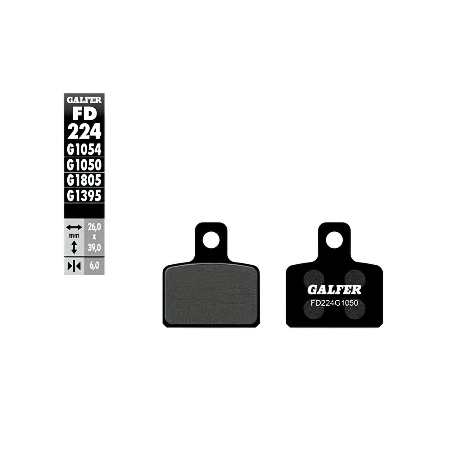 GLFD224G1050 Pastiglie freno Galfer semi-metallico Scooter Metrakit / Polini Mini moto
