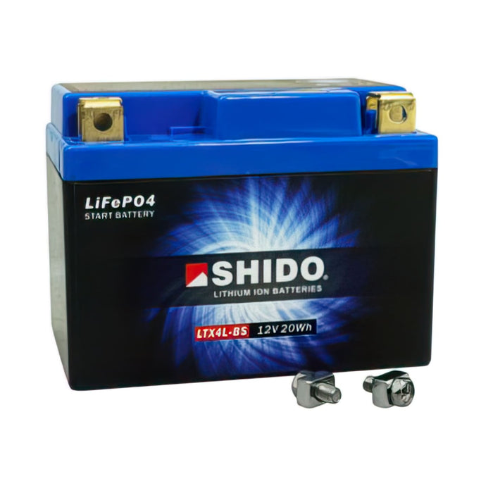 SHIDO-160279 Batteria Shido 12V 1,6 Ah LTX4L-BS Lithium Ion pronto per l'installazione