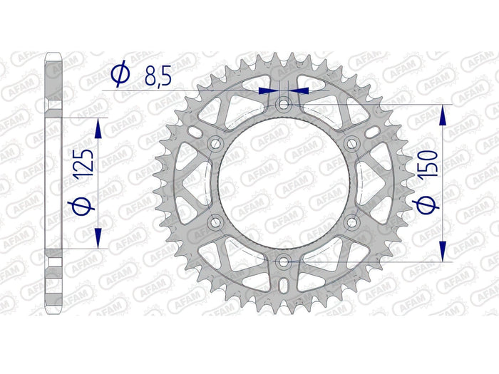 1074735003 Corona Afam alluminio Z47 KTM, COD: '1074735003