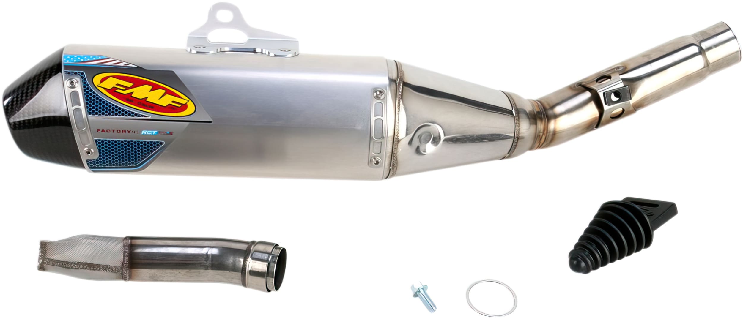 FMF18211385 FMF Factory 4.1 Stainless Steel / Aluminum Silencer CRF 250