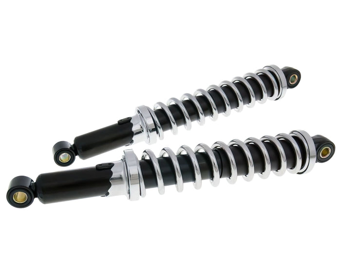 MOF-29611 Ammortizzatori 370mm nero /molle cromate ciclomotori (x2), COD: MOF-29611
