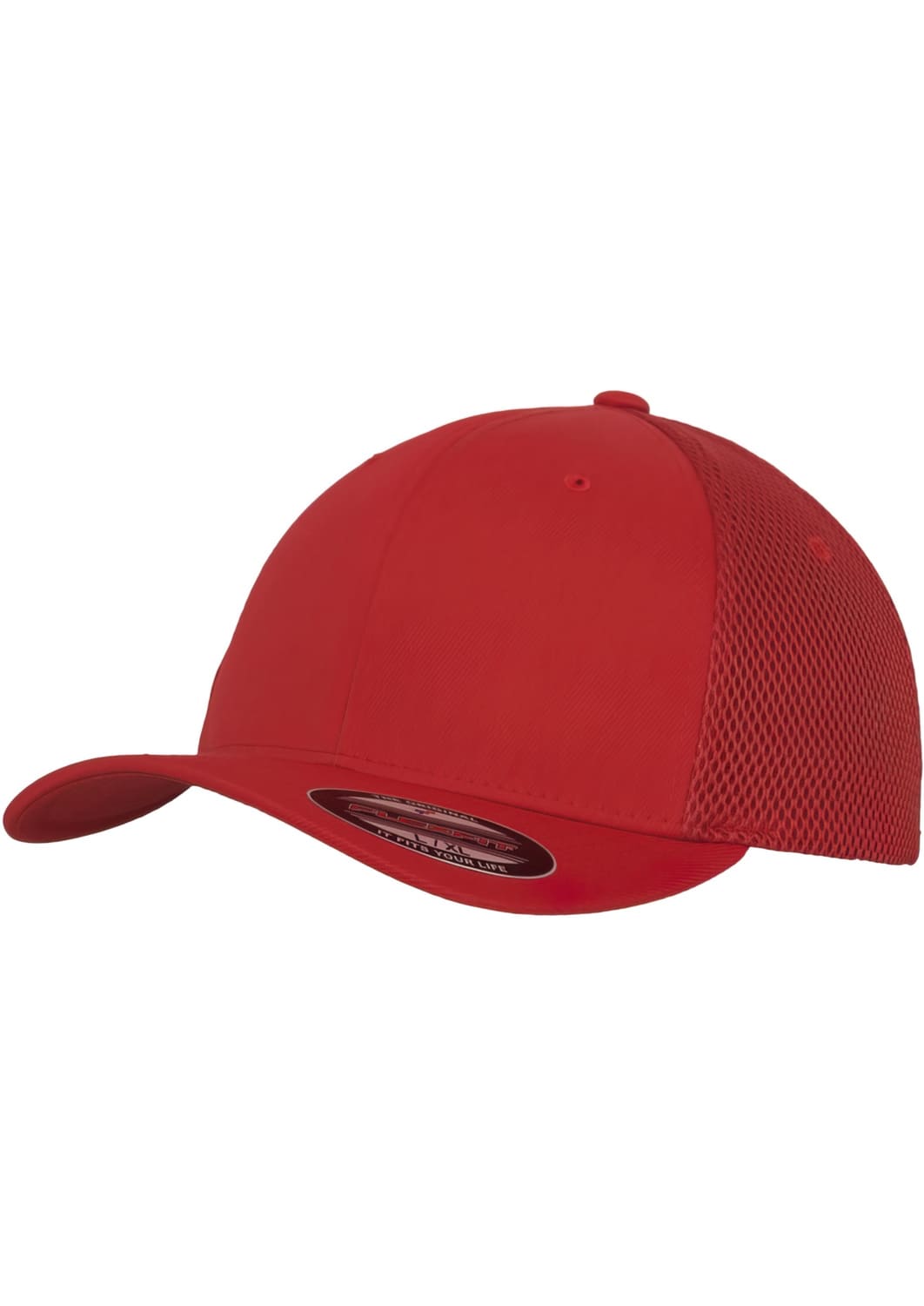 FF-6533-00199-0053 Tactel Mesh Flexfit red trucker cap S/M