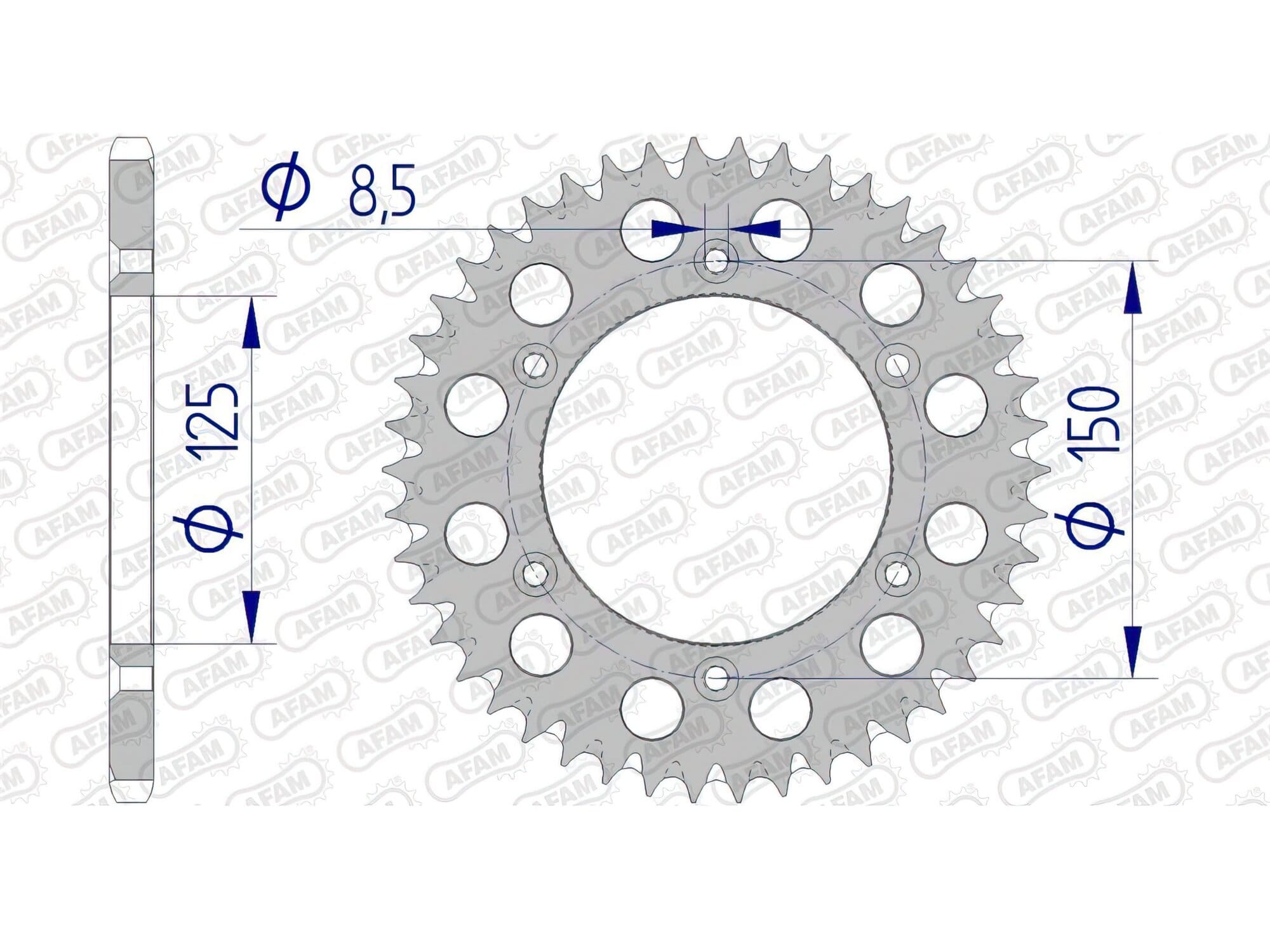 1074735001 Corona Afam alluminio autopulente Z45 KTM / Husqvarna, COD: '1074735001