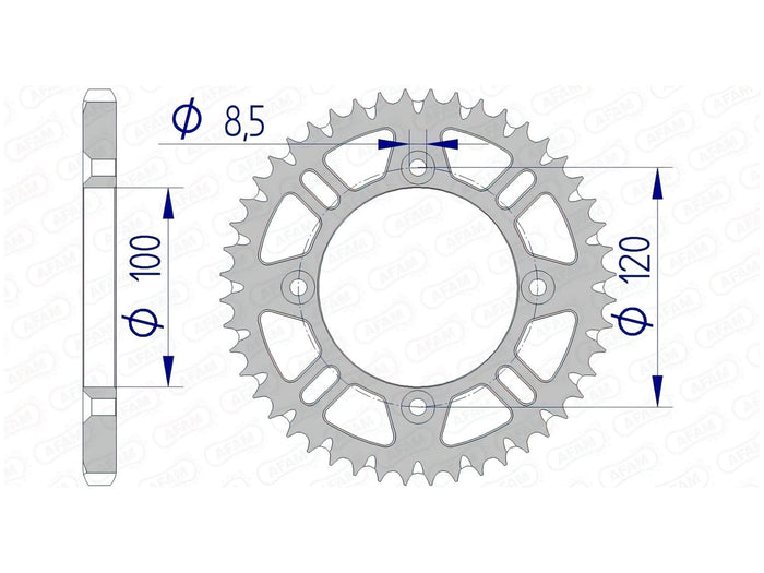 1074532005 Corona Afam 428 alluminio autopulente Z51 RM / YZ 85, COD: '1074532005