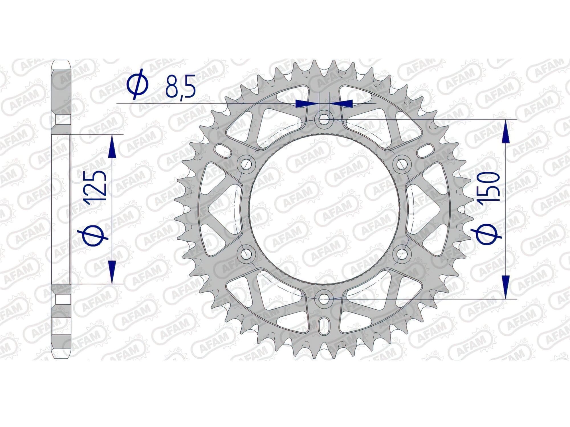 1074735006 Corona Afam alluminio autopulente Z50 KTM / Husqvarna, COD: '1074735006