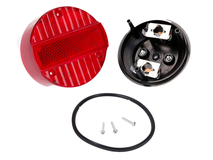 MOF-40859 Fanalino 120mm con luce targa Simson S50 / S51 / S70 / SR50 / SR80 / KR51 / MZ omologato CE